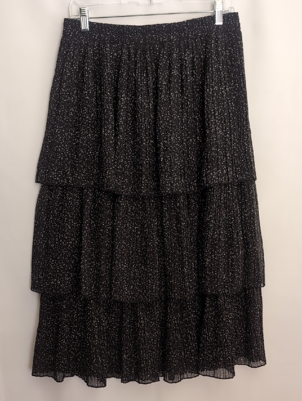 Pleated Tiered Maxi Skirt